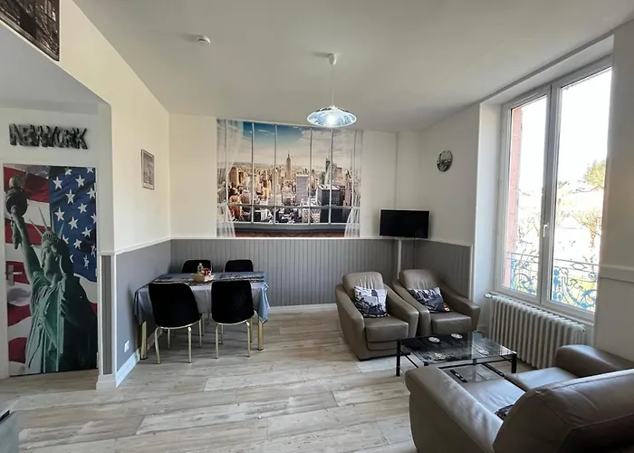 Les Roitelets New York - T2 Avec Mezzanine - Thème New York - Entièrement Neuf - Classé 3 étoiles - Proche Centre-ville&thermes - Confort - Ménage Et Linge De Maison Inclus La Bourboule