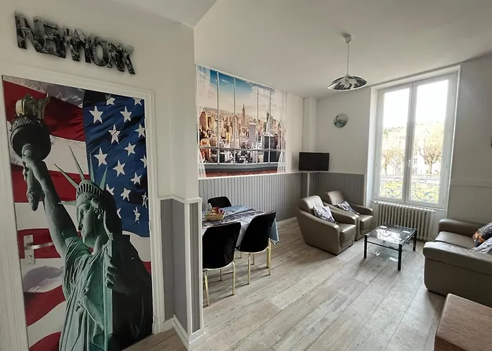 Les Roitelets New York - T2 Avec Mezzanine - Thème New York - Entièrement Neuf - Classé 3 étoiles - Proche Centre-ville&thermes - Confort - Ménage Et Linge De Maison Inclus Apartamento *